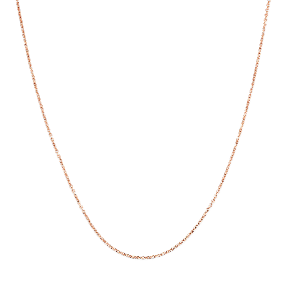22'' 14K Rose Gold Cable Chain (0.95mm)