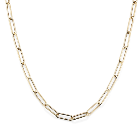 Cali 18'' 14K Yellow Gold Paperclip Chain (2.9mm)