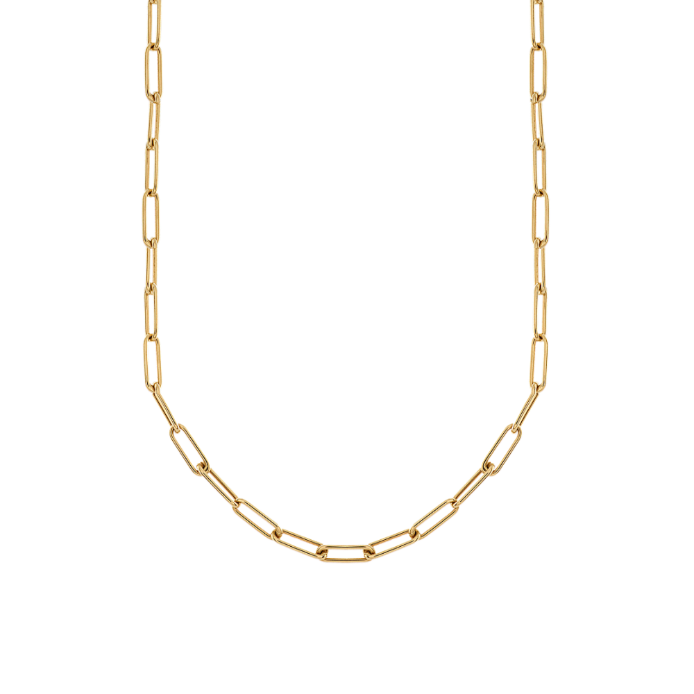 Cali Paperclip Chain in 14K Yellow Gold (18 in)
