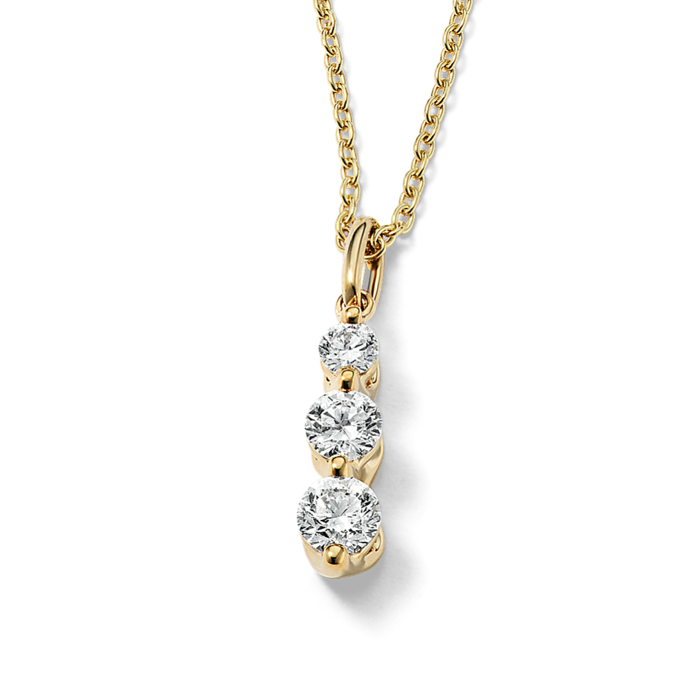 0.45 tcw Three-Stone Diamond Pendant