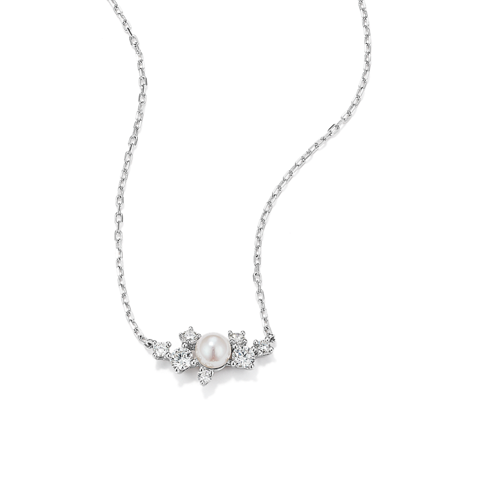 Catherine Akoya Cultured Pearl & Diamond Necklace