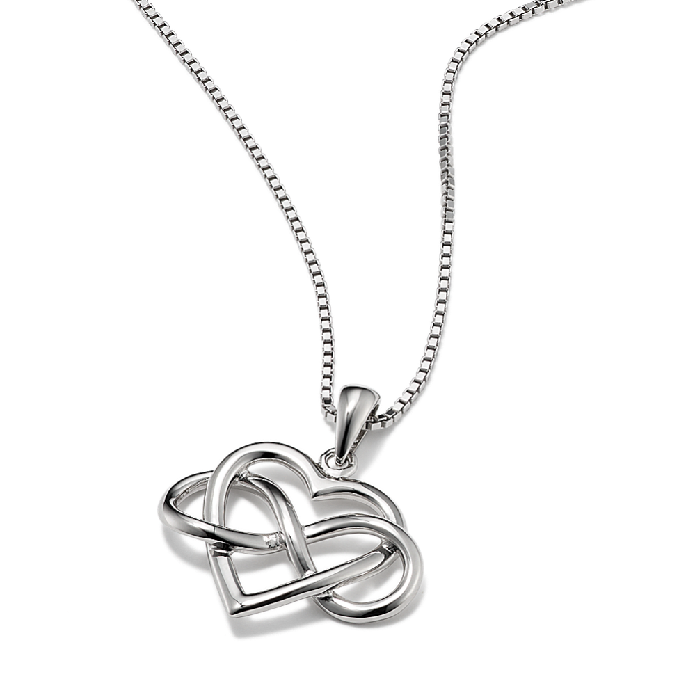 Charlie Infinity Heart Pendant in Sterling Silver