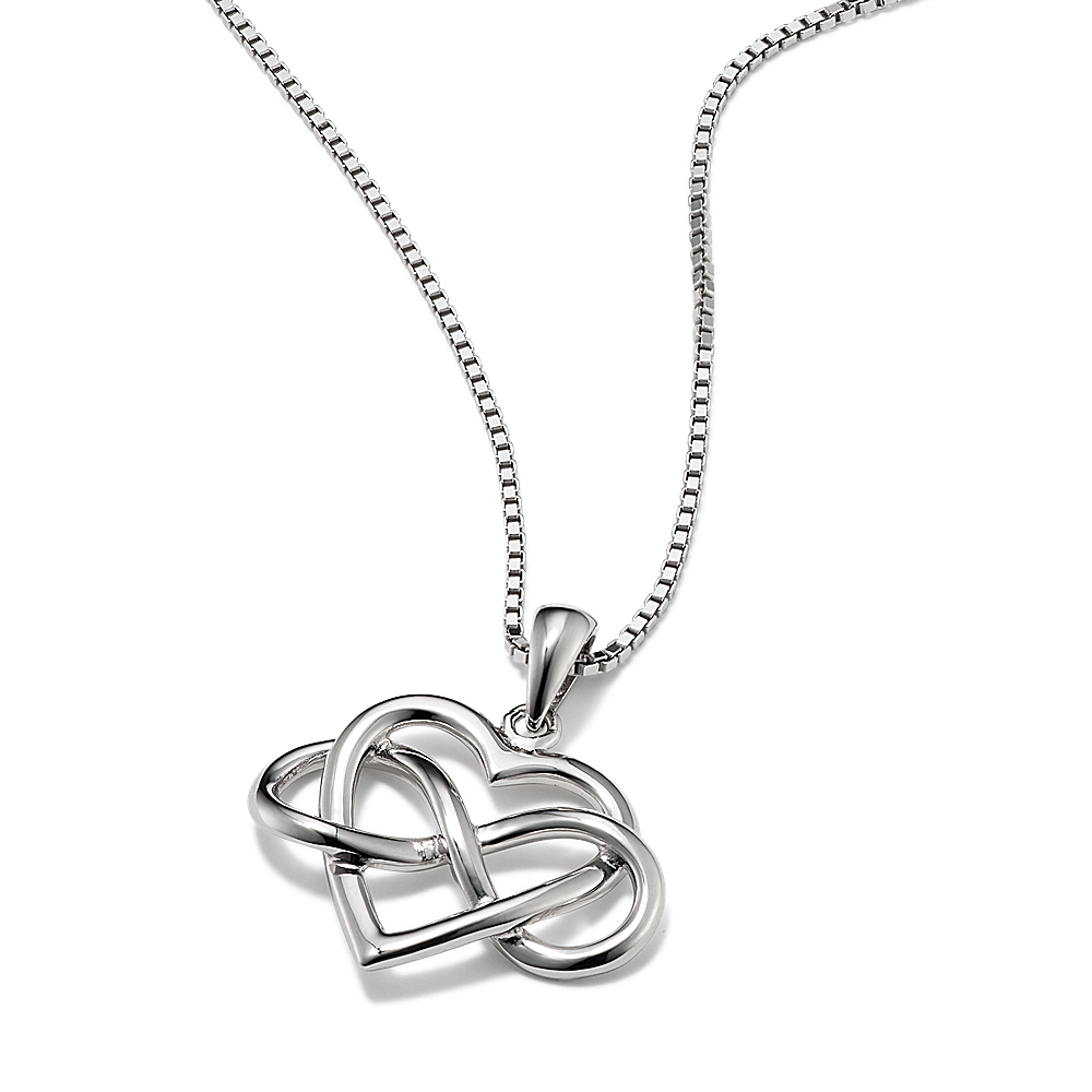 Charlie Infinity Heart Pendant in Sterling Silver