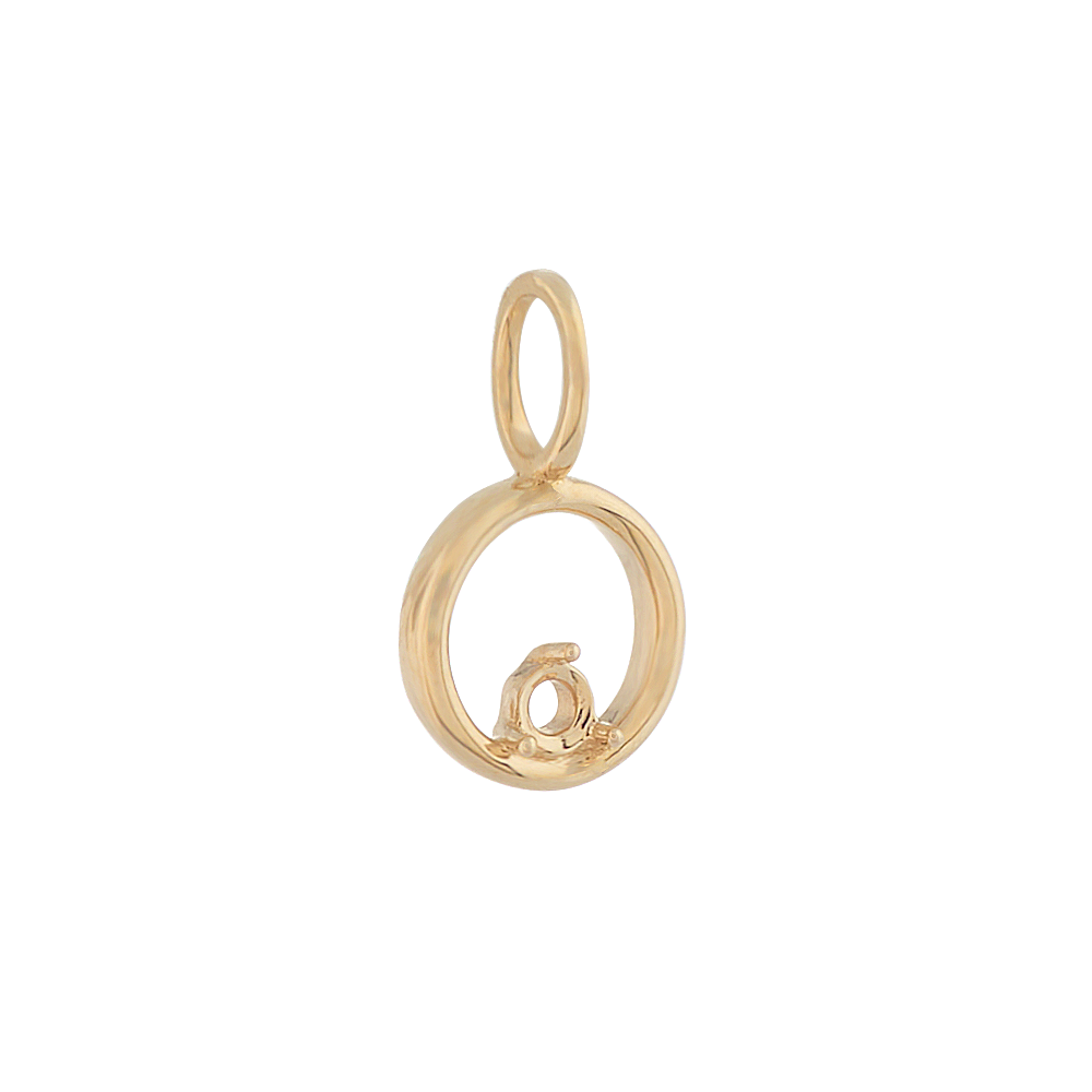 Circle Charm in 14k Yellow Gold | Shane Co.