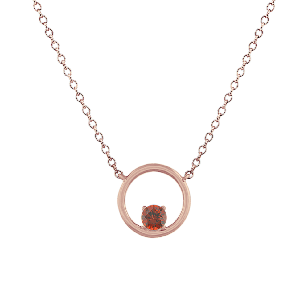 Circle Necklace in 14k Rose Gold (20 in)