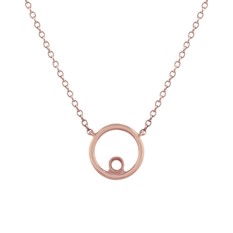 Circle Necklace in 14k Rose Gold (20 in)