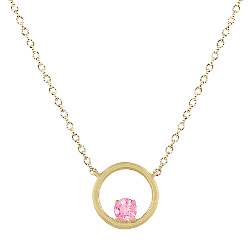 Circle Necklace in 14k Yellow Gold (20'')