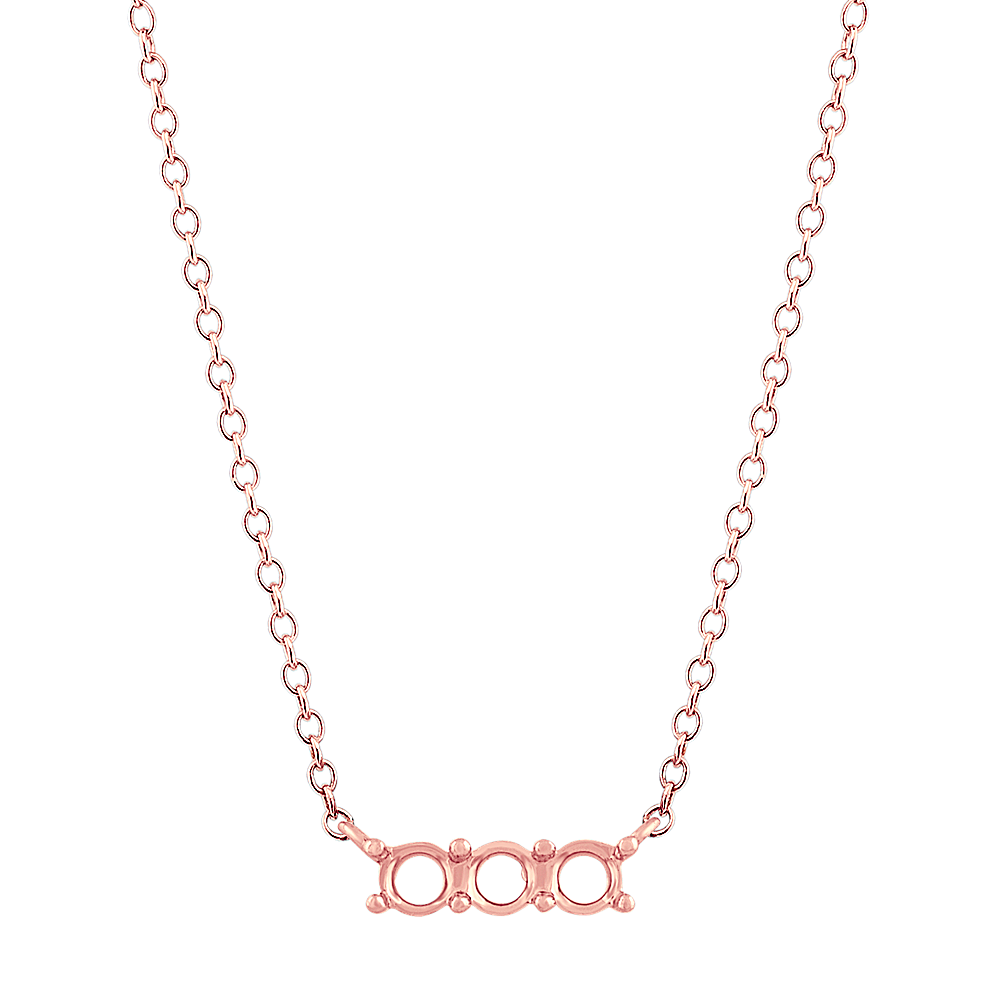 Classic Bar Necklace in Rose Gold (20 in)