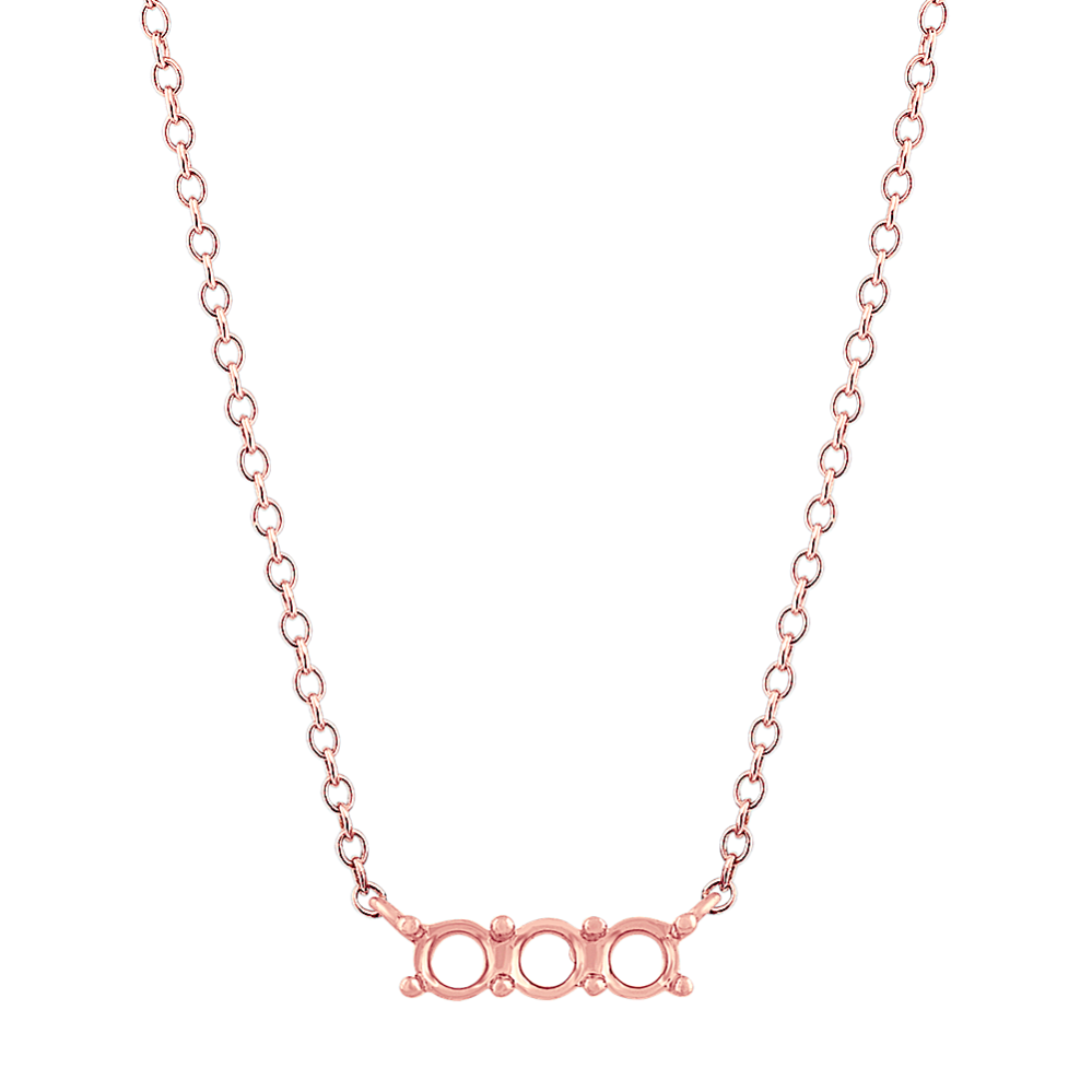 Classic Bar Necklace in Rose Gold (20 in)