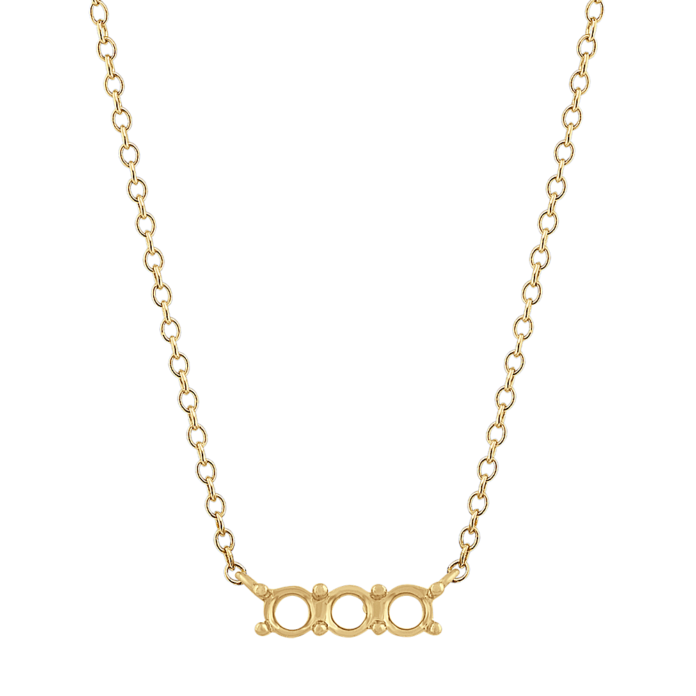Classic Bar Necklace in Yellow Gold (20 in)
