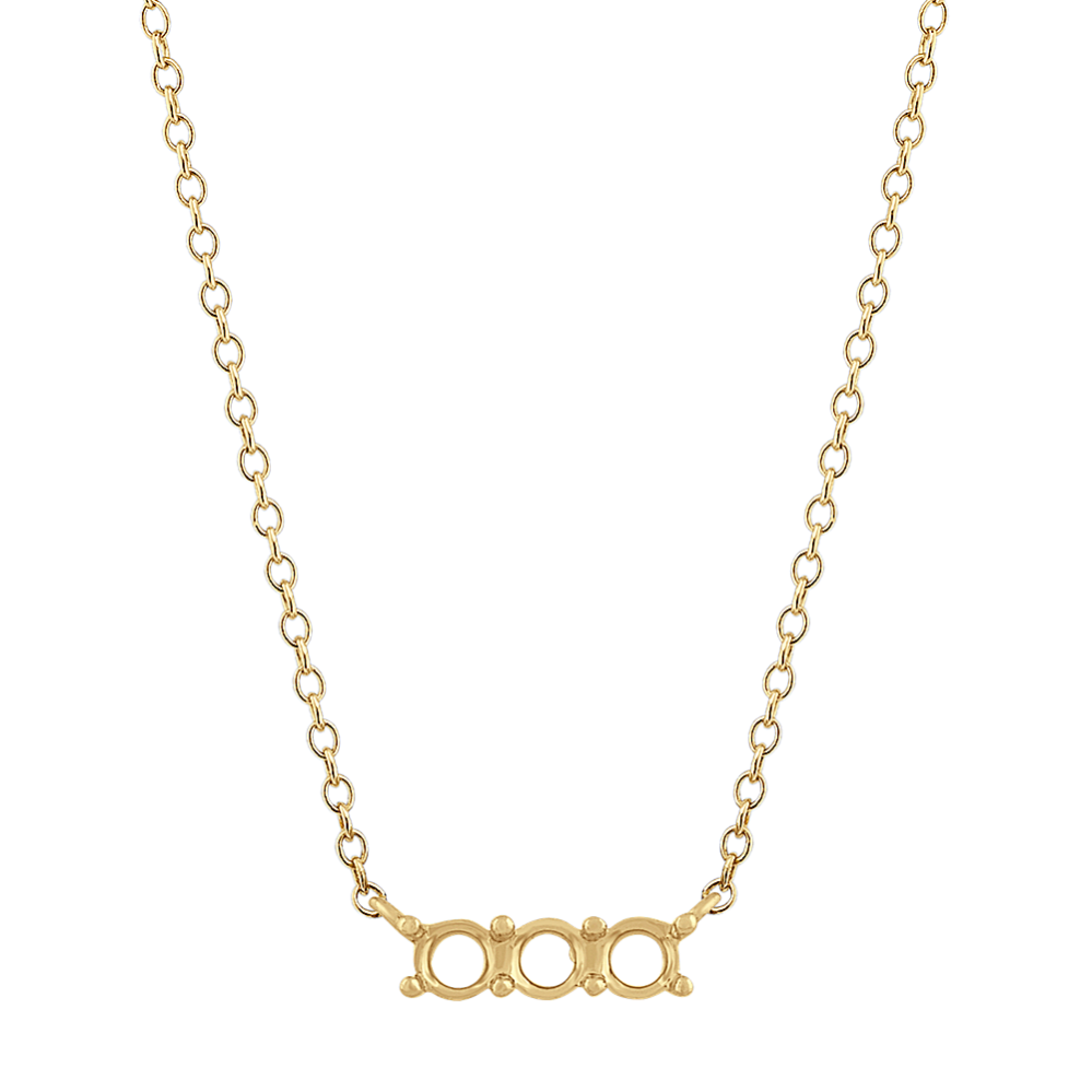 Classic Bar Necklace in Yellow Gold (20 in)