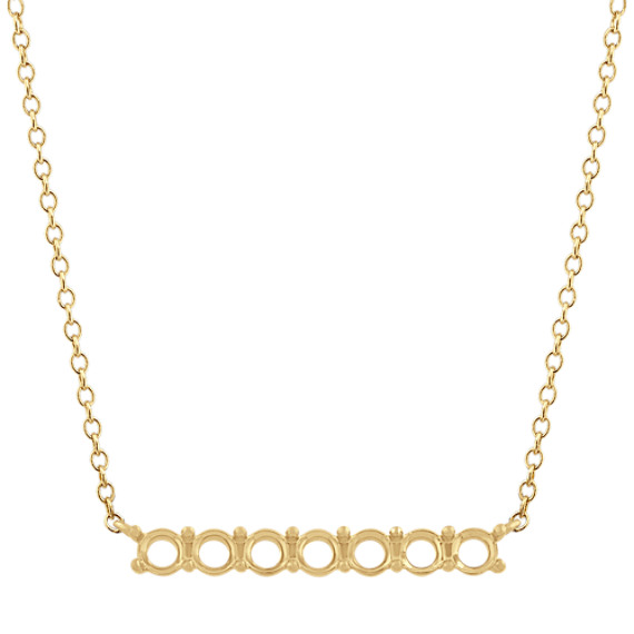 Classic Bar Necklace in Yellow Gold (20 in)