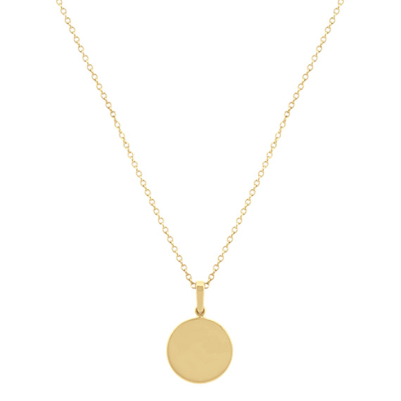 Coin Pendant in 14k Yellow Gold (24 in) | Shane Co.