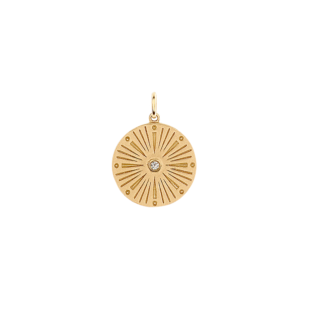 Compass Charm in 14k Yellow Gold | Shane Co.