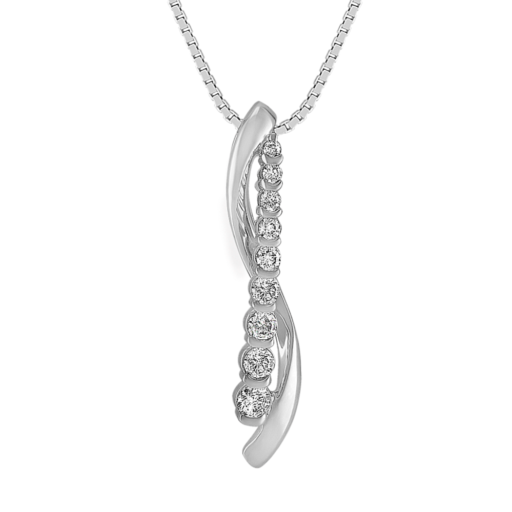 Contemporary Diamond Journey Pendant (18'')