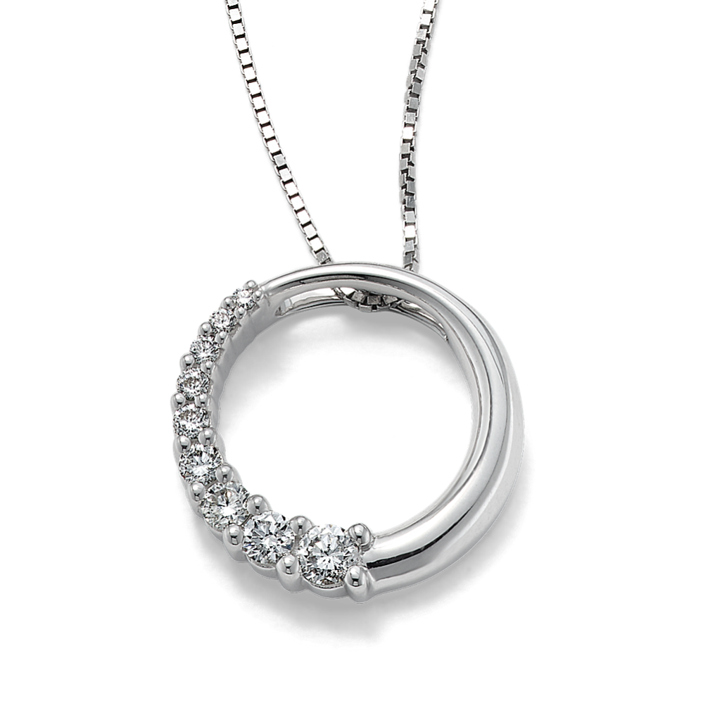 Wanderlust Diamond Circle Pendant (18 in)