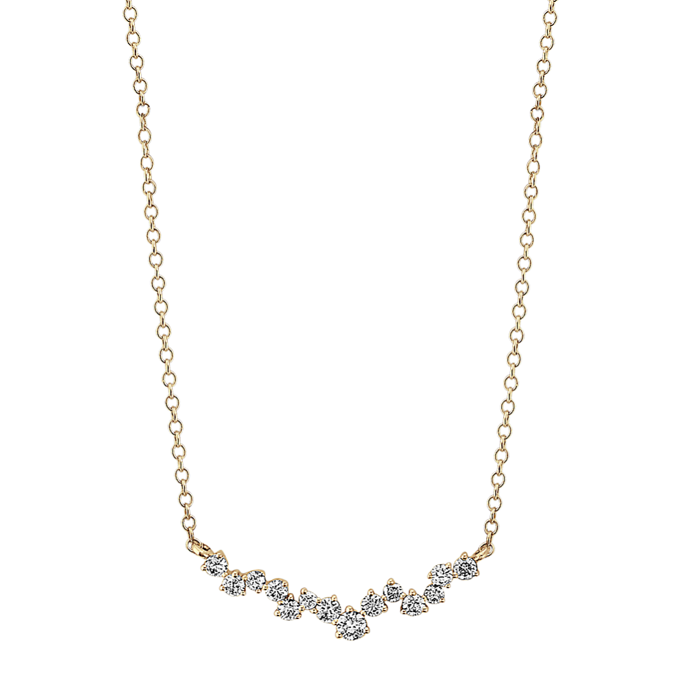 Crete Diamond Necklace in 14K Yellow Gold (18 in)