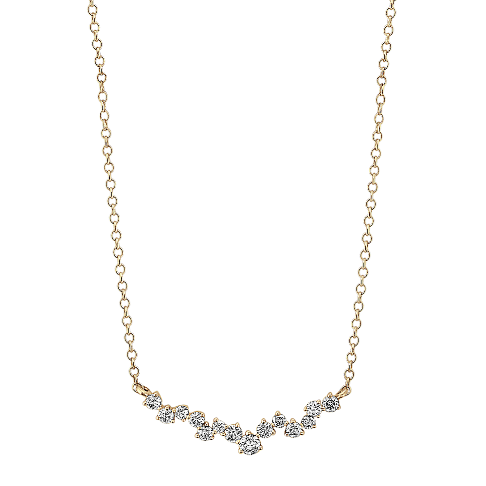 Crete Diamond Necklace in 14K Yellow Gold (18'')