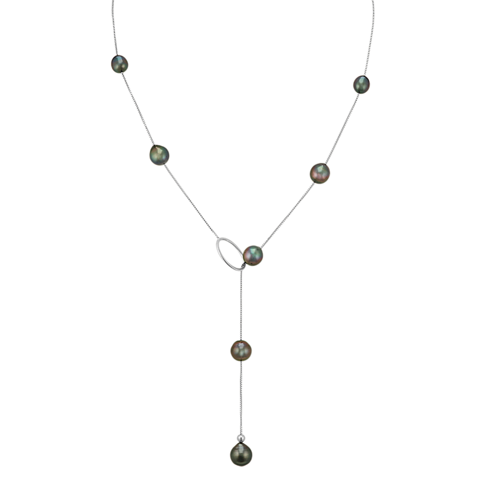 Tahitian Cultured Pearl Lariat Necklace (24 in)