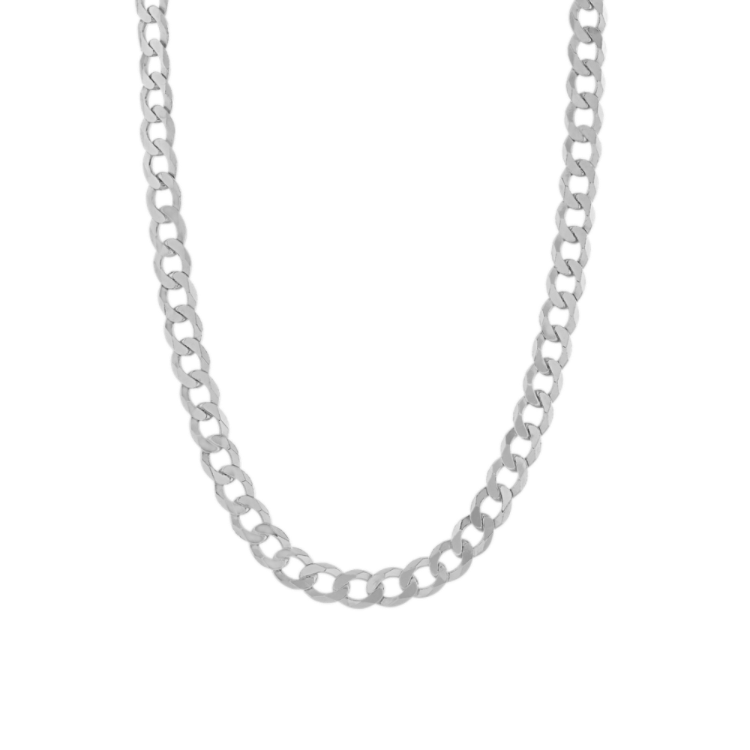 Curb Chain in Sterling Silver 18 in
