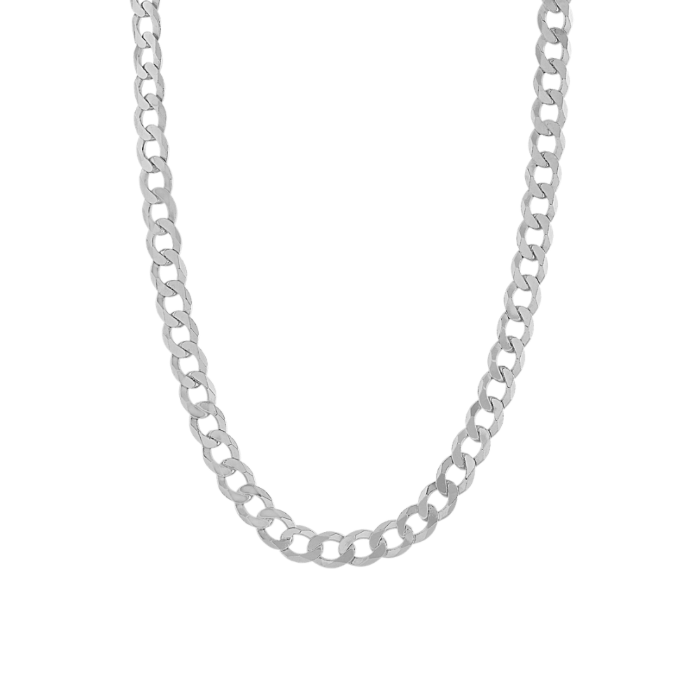 Curb Chain in Sterling Silver 22 in