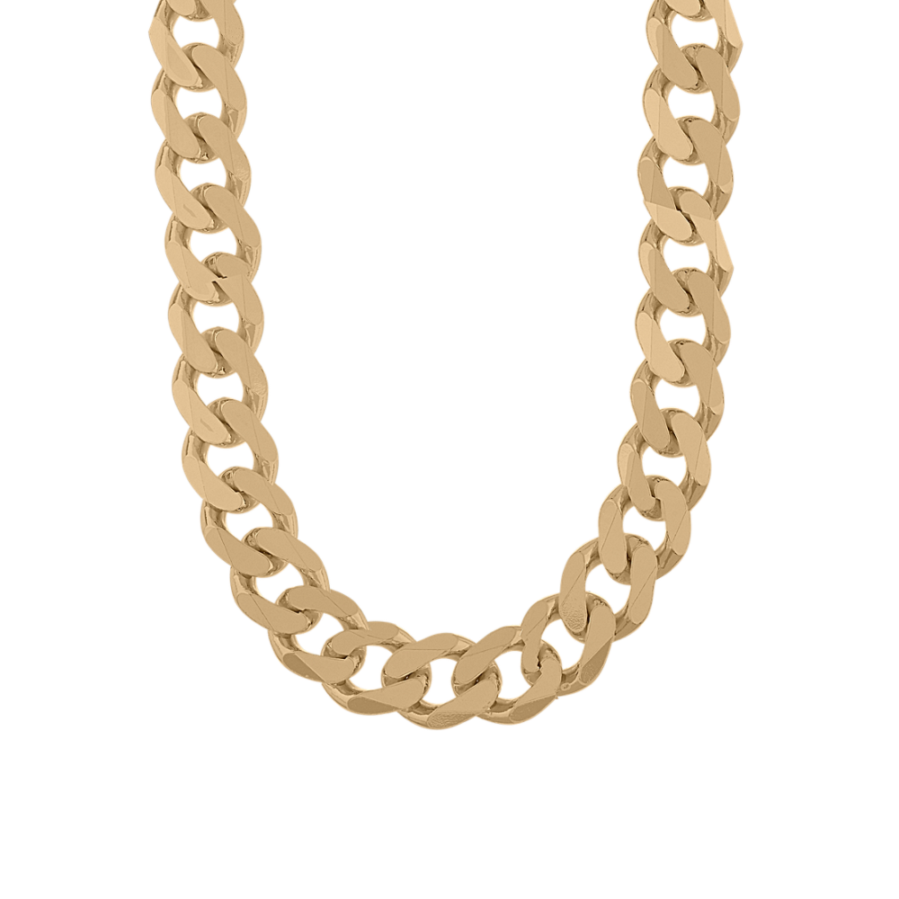 Curb Chain in Vermeil 14K Yellow Gold (18 in) | Shane Co.