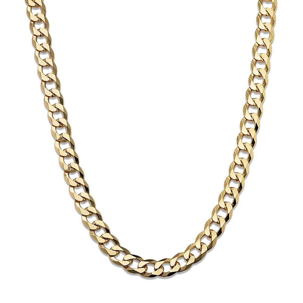 18 in 14K Yellow Gold Vermeil Curb Chain (6.4mm)