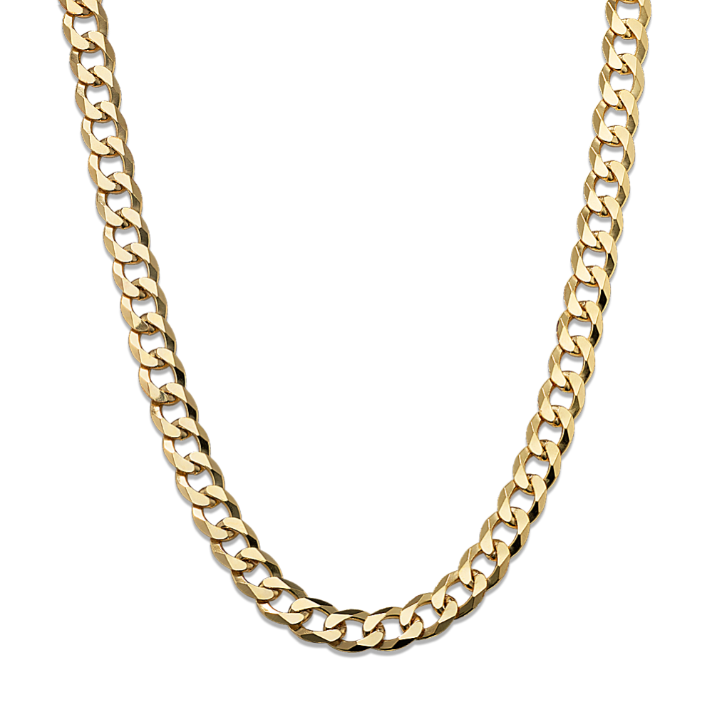 18 in 14K Yellow Gold Vermeil Curb Chain (6.4mm)