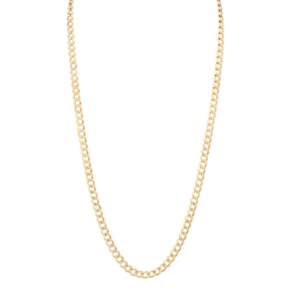 20 inch Curb Necklace in 14k Yellow Gold