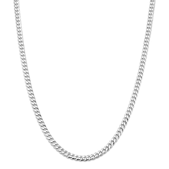 24 inch Mens Curb Necklace in Sterling Silver