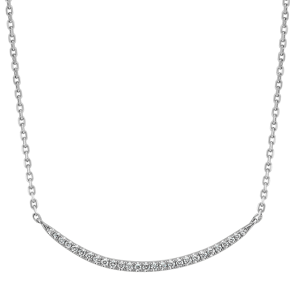 Curved Diamond Necklace (18 in)