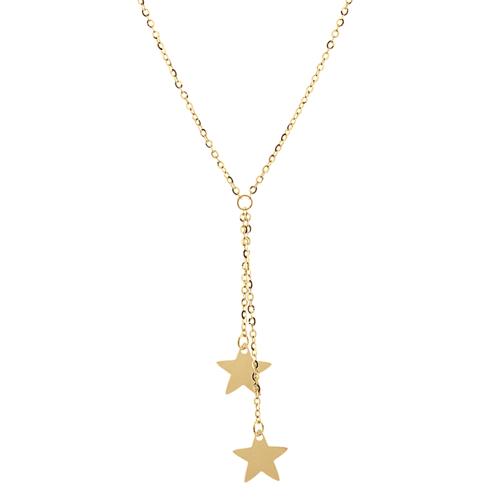 Dangle Star Necklace in 14k Yellow Gold (18 in)