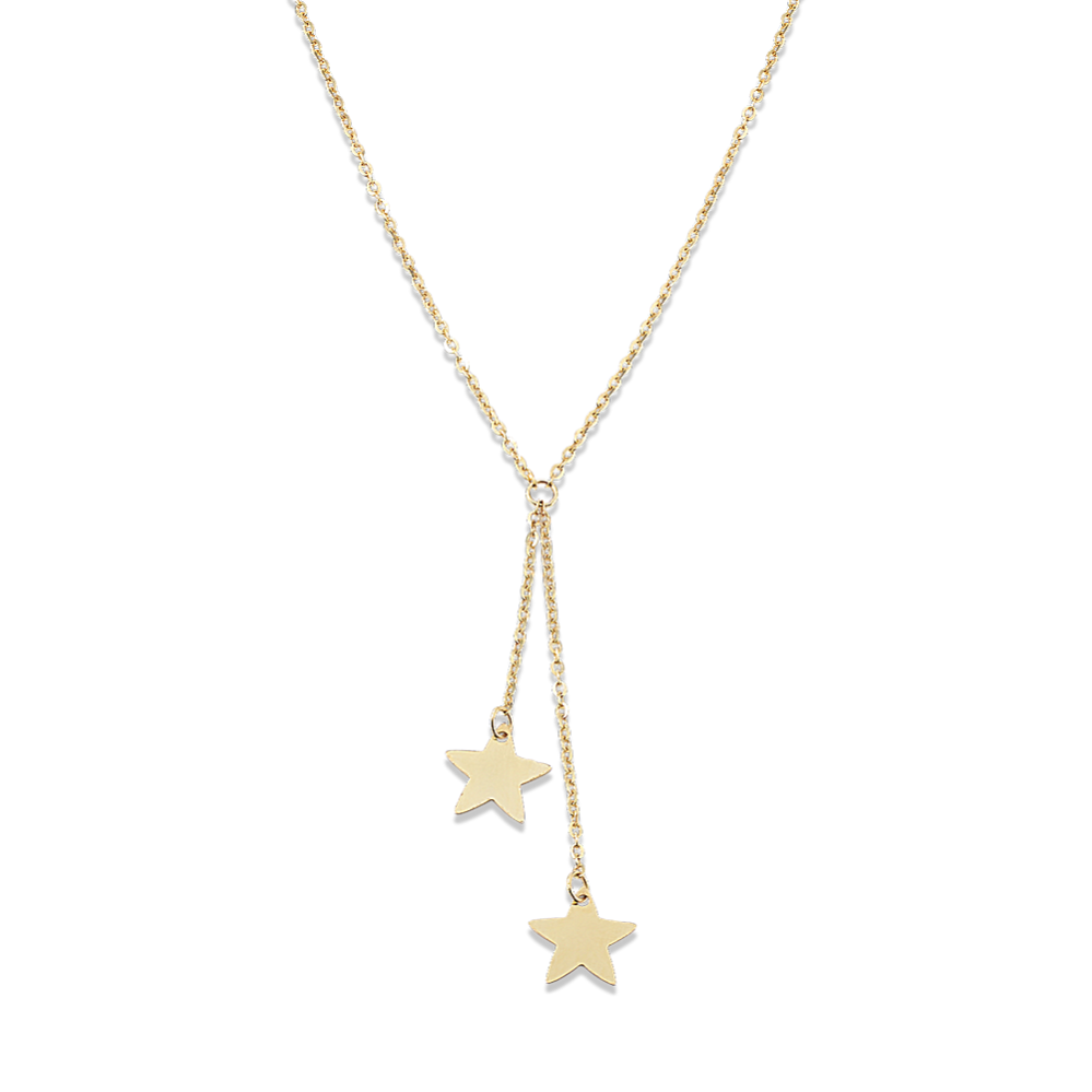 Dangle Star Necklace in 14k Yellow Gold (18 in)