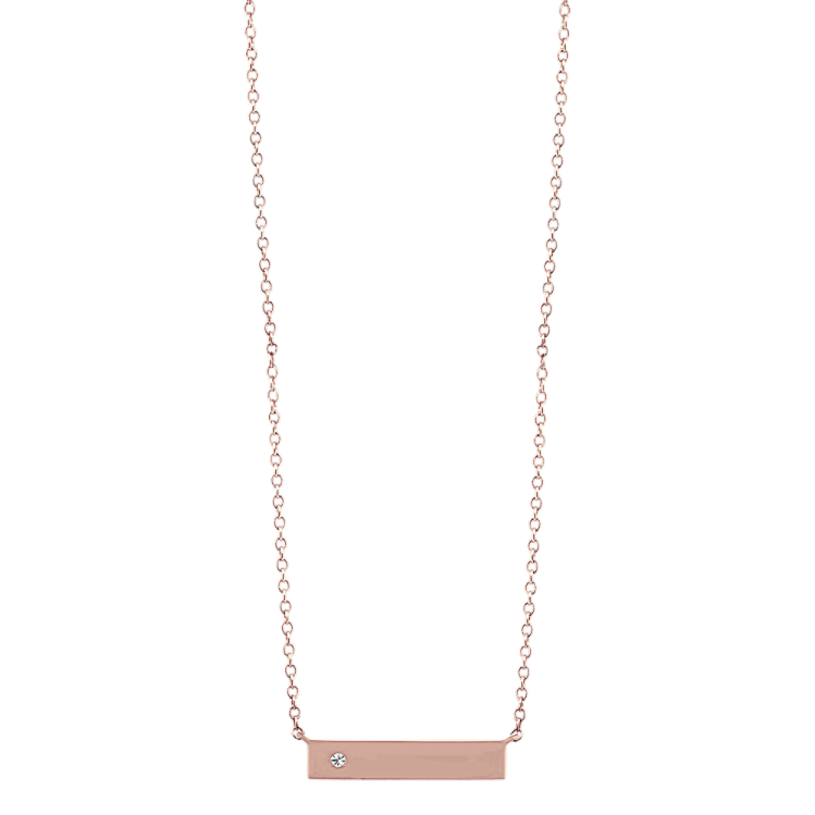 9ct fashion rose gold personalised necklace