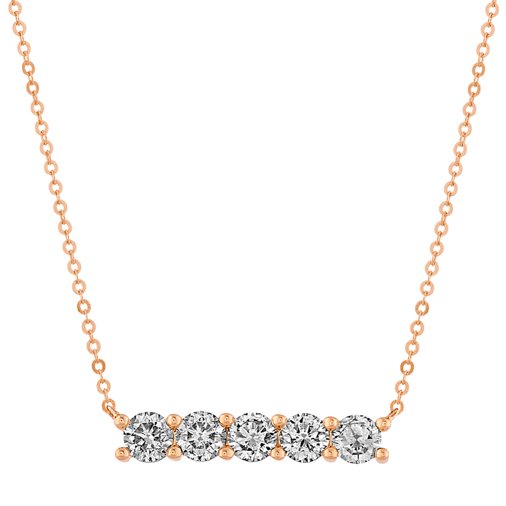 Five-Stone Diamond Bar Necklace