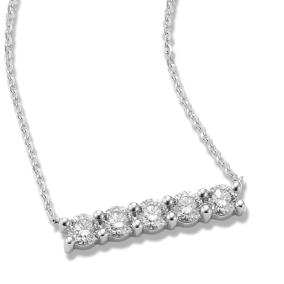 Five-Stone Diamond Bar Necklace