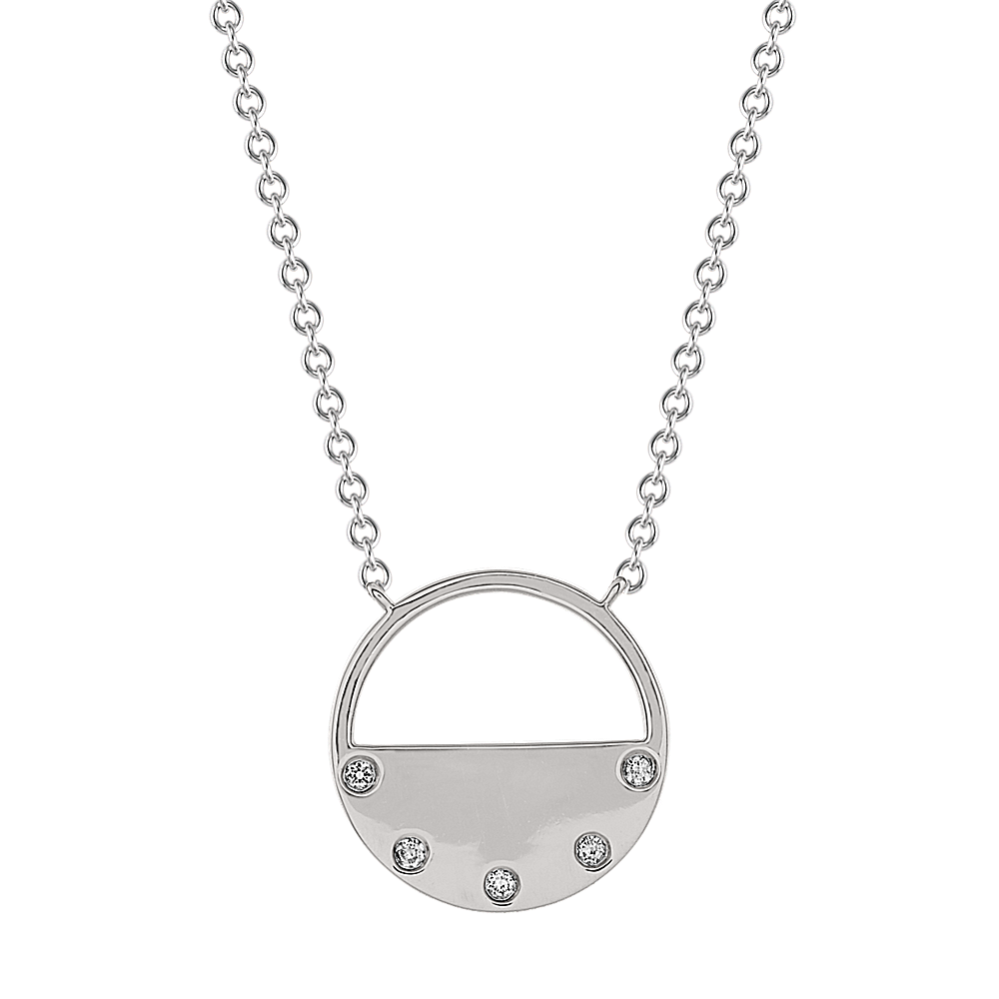 Diamond Circle Necklace (18 in)