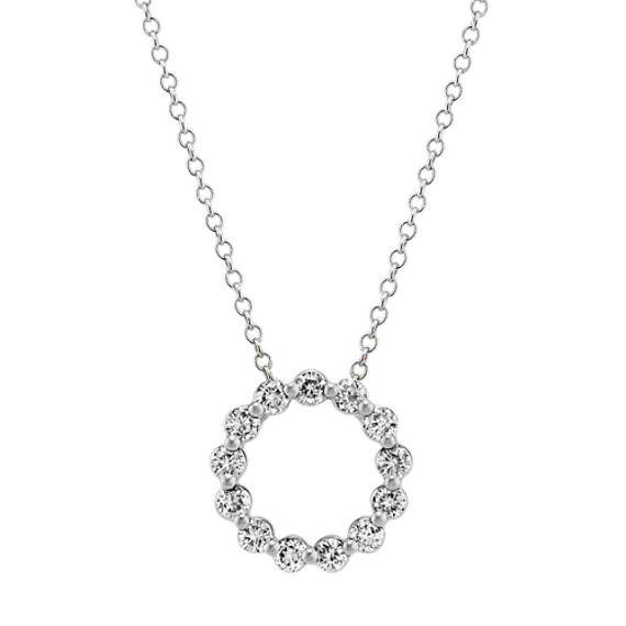 Diamond Circle Pendant In 14k White Gold 24 Shane Co - 14k White Gold Diamond Circle Pendant Necklace Diamond Circle Pendant In 14k White Gold 24 Shane Co - 14k White Gold Diamond Circle Pendant Necklace