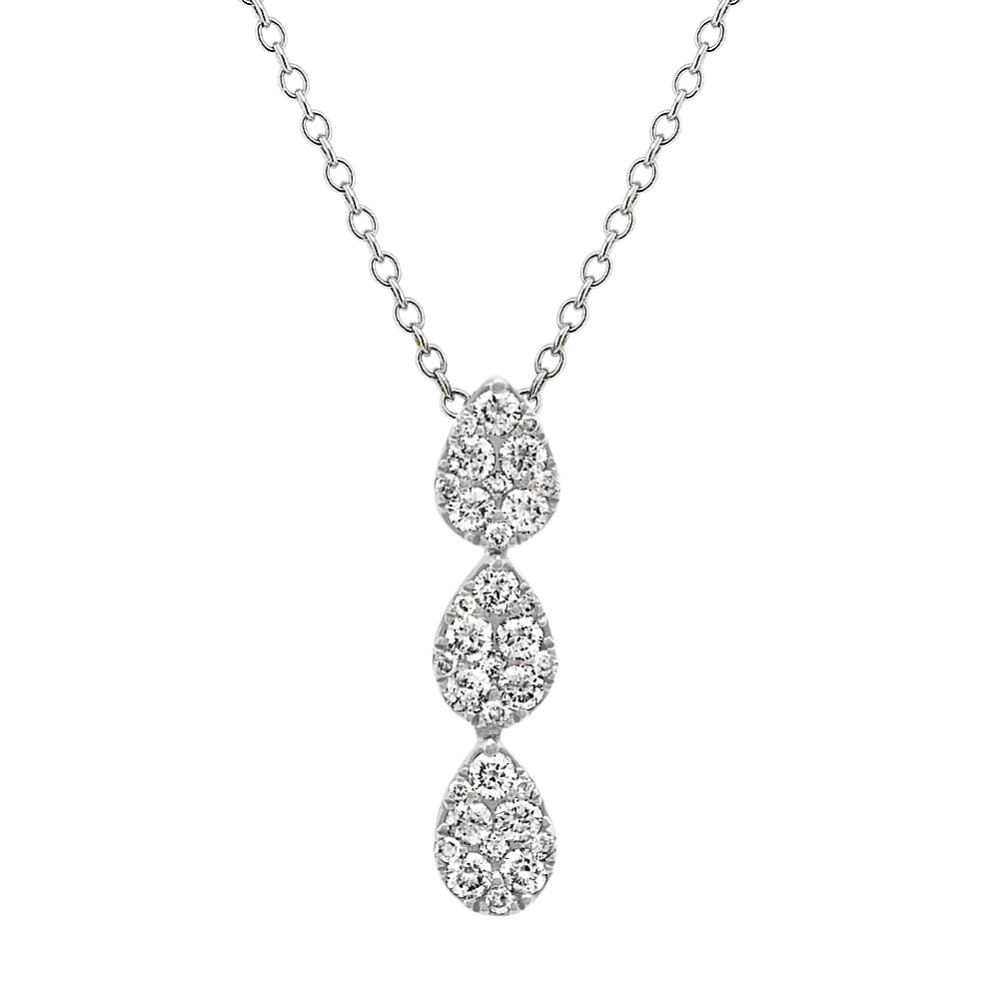 Diamond Cluster Drop Pendant