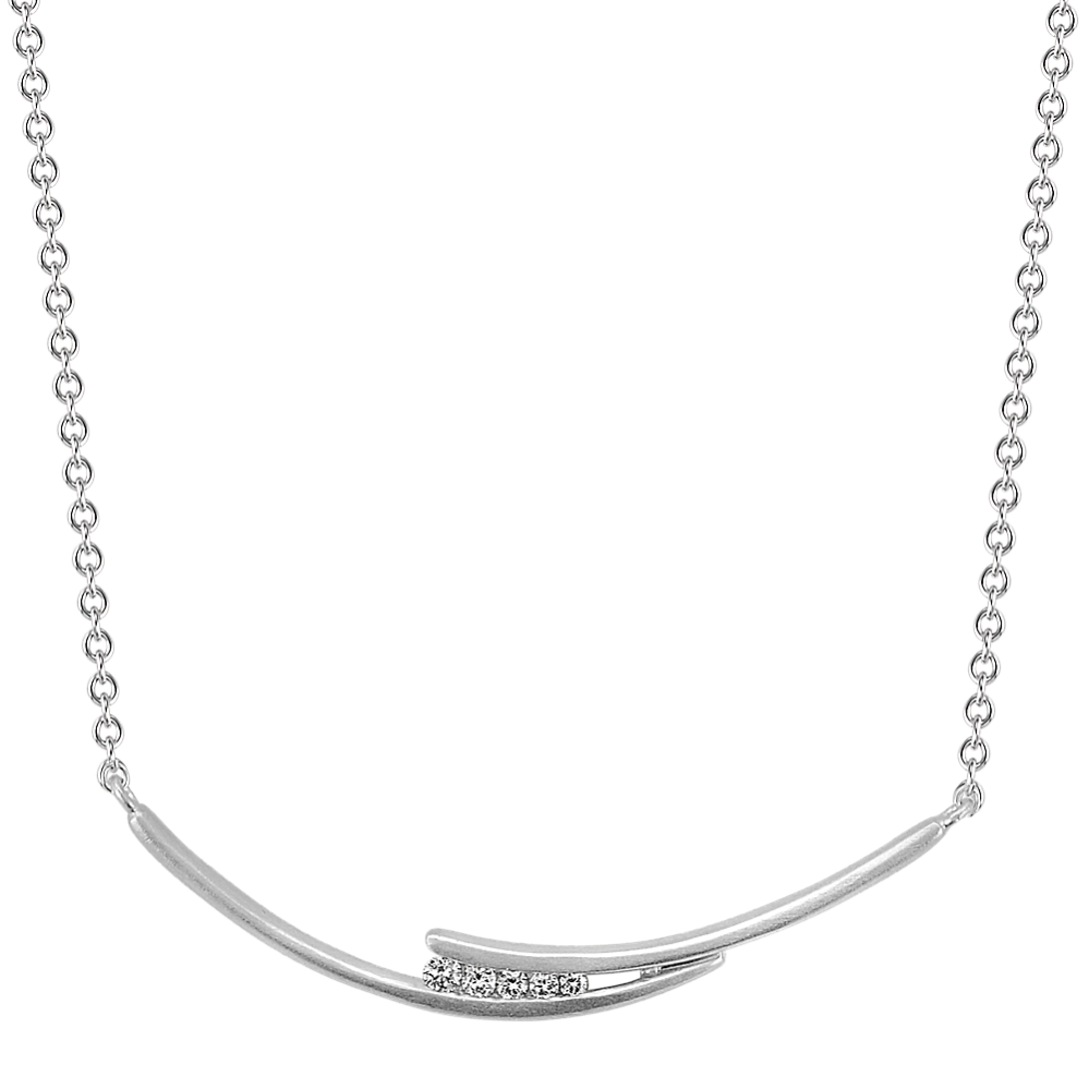 Diamond Crescent Necklace (18'')