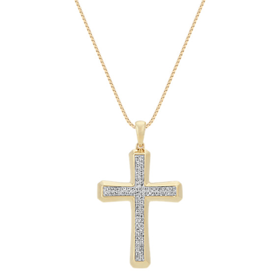 24 inch Mens Diamond Cross Necklace | Shane Co.