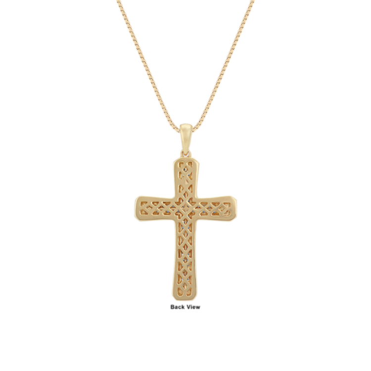 24 inch Mens Natural Diamond Cross Necklace