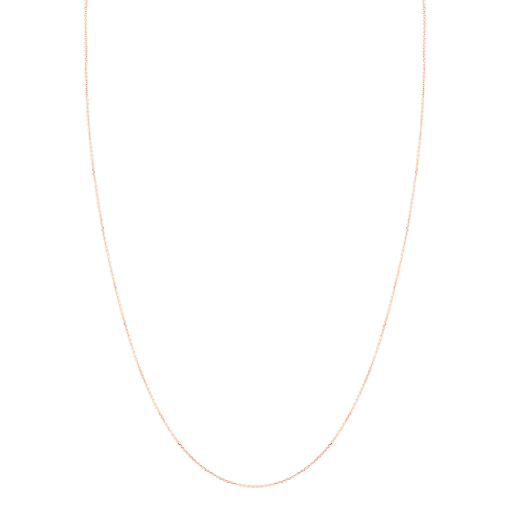 Diamond Cut Cable Chain in 14k Rose Gold (24 in)