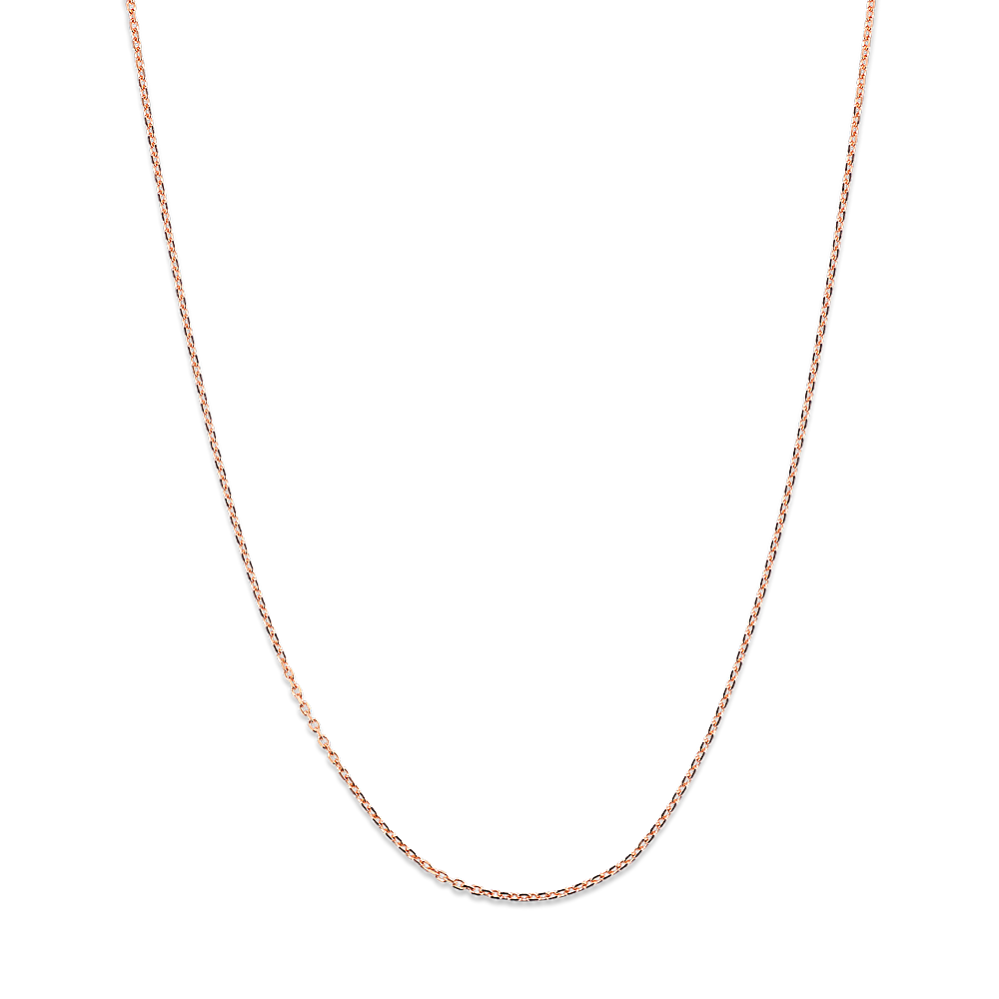 24'' 14K Rose Gold Diamond-Cut Cable Chain (1mm)