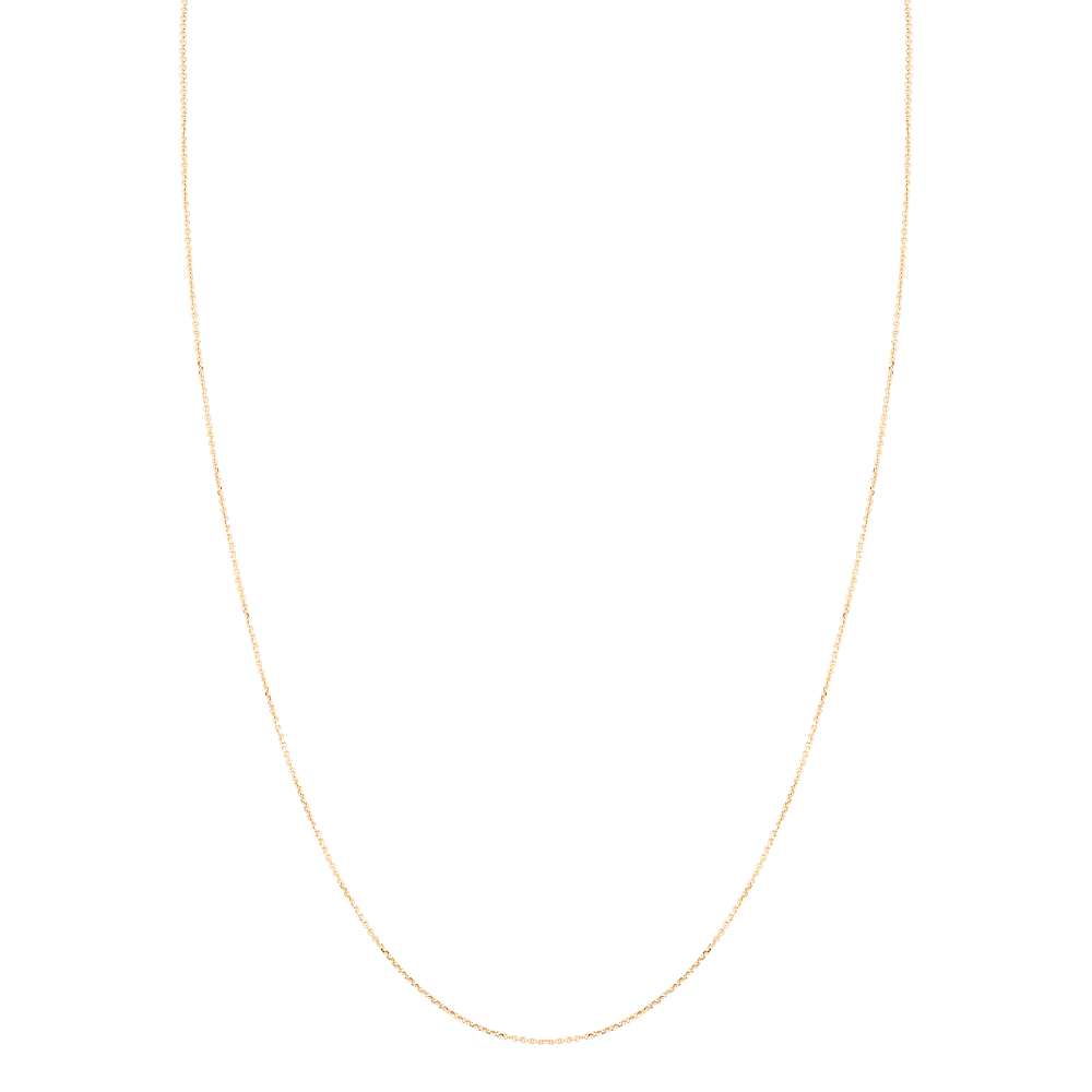 Diamond Cut Cable Chain in 14k Yellow Gold (24 in) | Shane Co.