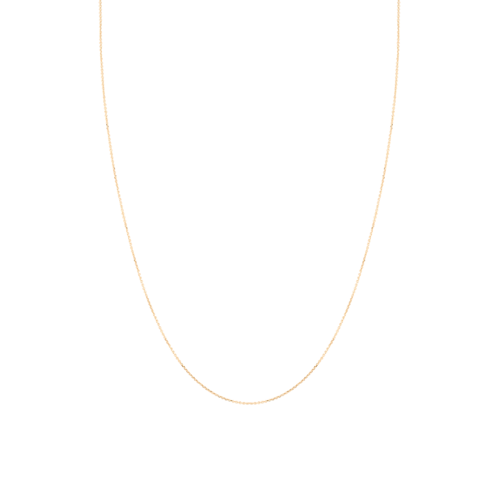 Natural Diamond Cut Cable Chain in 14k Yellow Gold (24 in)