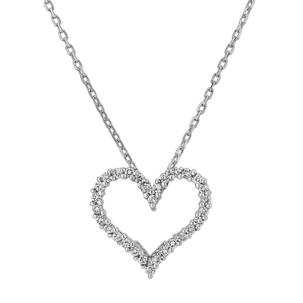Diamond Heart Pendant (18'')