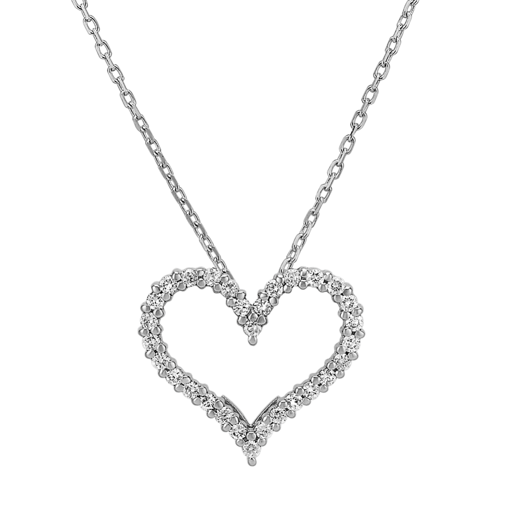 Diamond Heart Pendant (18'')