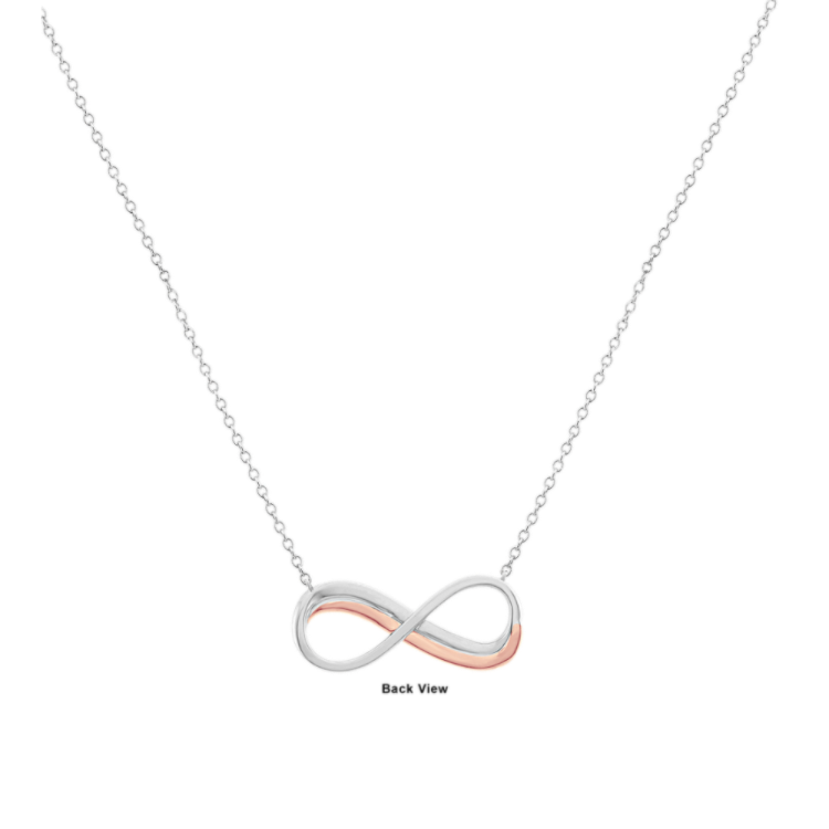Grand Infinity Natural Diamond Necklace in 14k Two-Tone Gold (18 in)