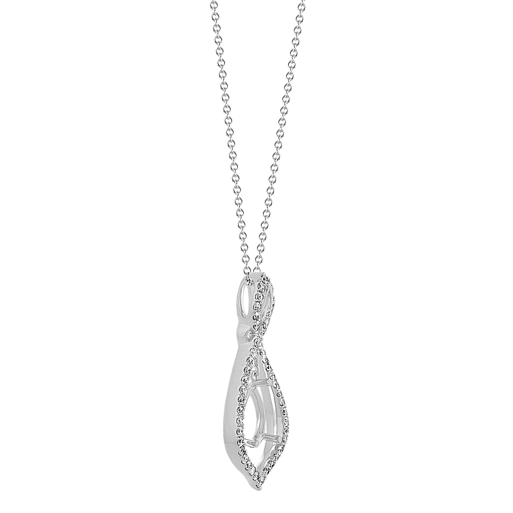 Diamond Infinity Pendant for Pear Gemstone (24 in) | Shane Co.